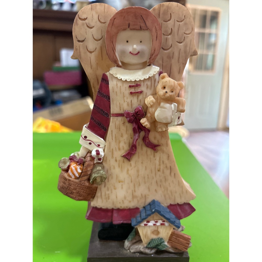 Charming Angel and‎ Snowman Figurines Set Holiday Decor Tabletop Display Resin - Picture 4 of 4